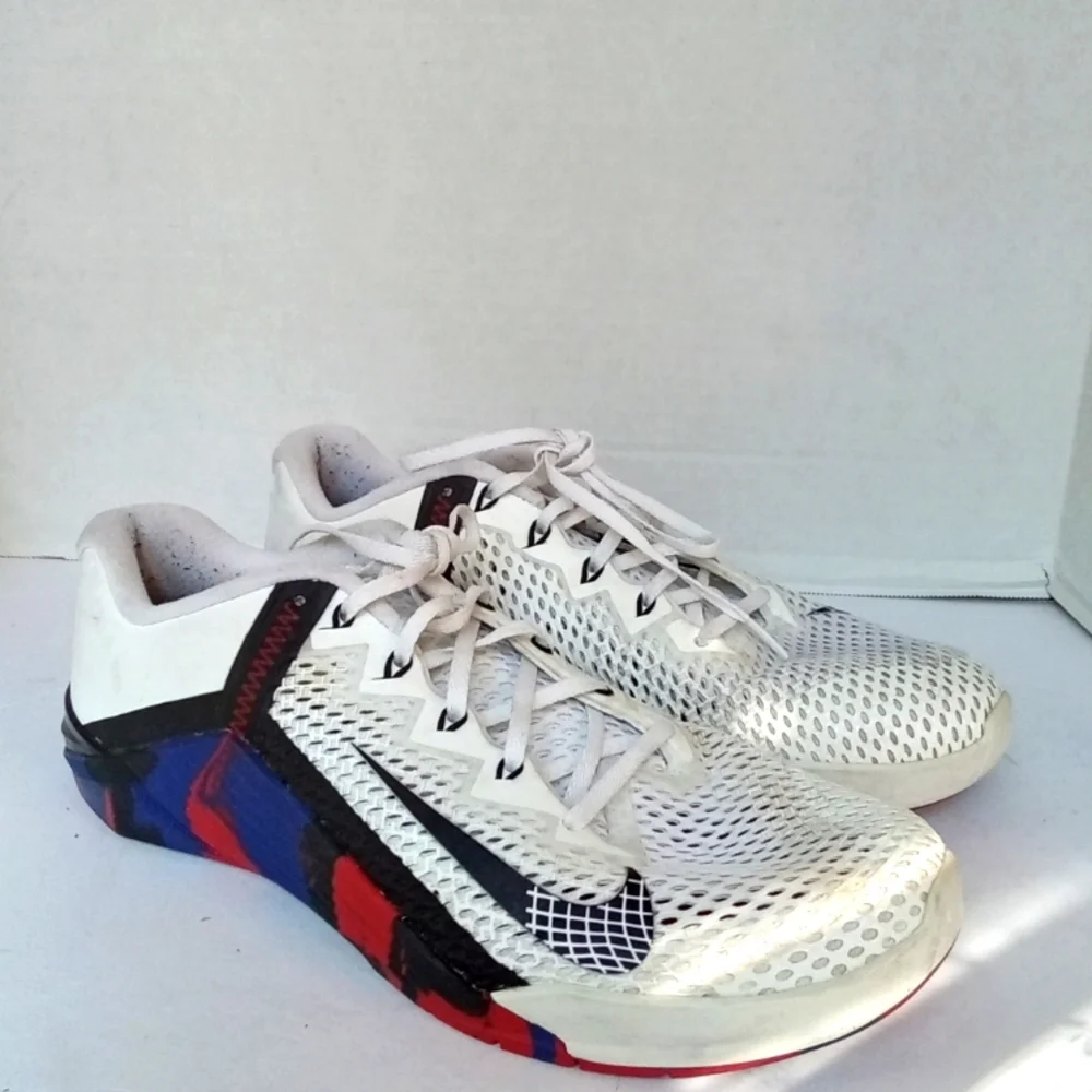 Nike Metcon 6 Mens‎ Training Shoes White Black Red Blue CK9388-101